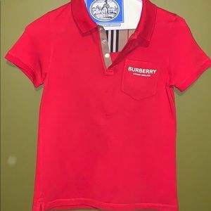 Boys worn once Burberry polo size 10.